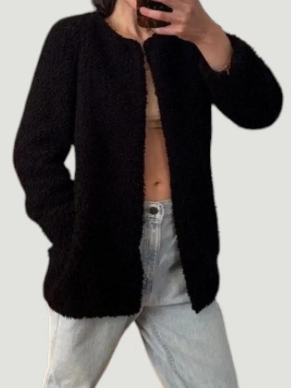 Wilfred Laboratoire teddy coat black women's size XS - Picture 1 of 7